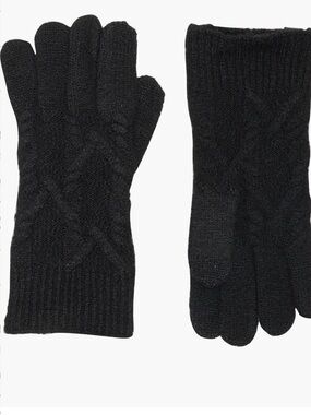 AllSaints Black Knit Men's Gloves